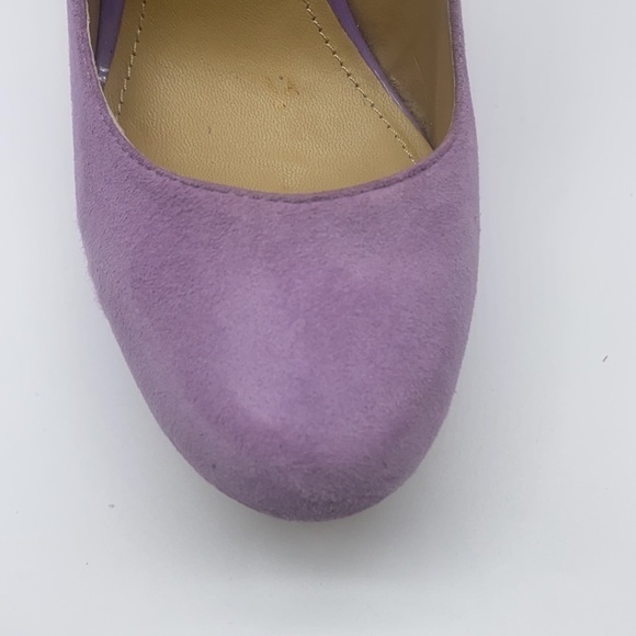 Aldo - Bright Soft Lavender Suede Rounded Toe High Heel Size 36 - Picture 4 of 15